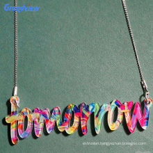 Customized Color glitter/ Fancy acrylic sheet for making necklace